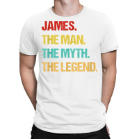 Mens James The Man The Myth The Legend T Shirt T-shirt | Artistshot