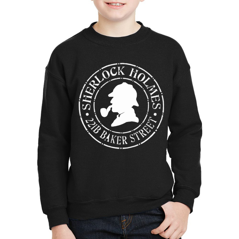 Sherlock Holmes Quotes 221b Baker St. British Dete Youth Sweatshirt by wafaha | Artistshot