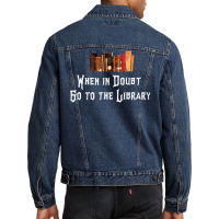 When In Doubt Go To The Library 23 Men Denim Jacket | Artistshot