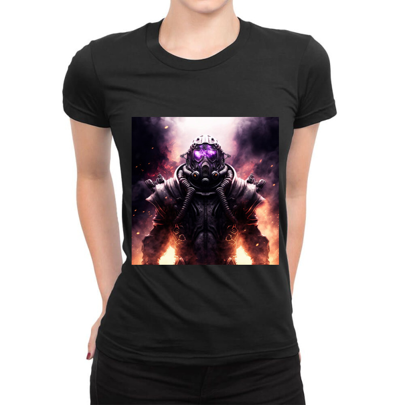 Scary Robots Xi Ladies Fitted T-Shirt by TheDol | Artistshot