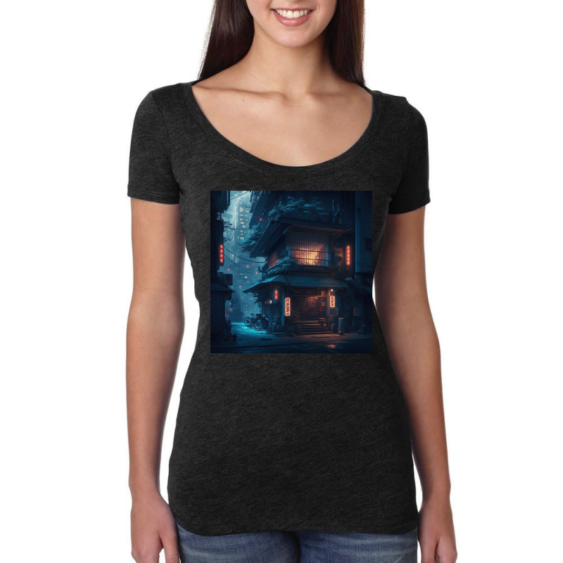 Night Street Women's Triblend Scoop T-shirt by TheDol | Artistshot