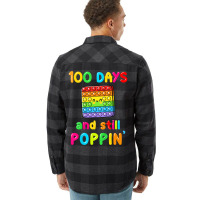 Kids Happy 100 Days Of School And Still Poppin 100 Flannel Shirt | Artistshot