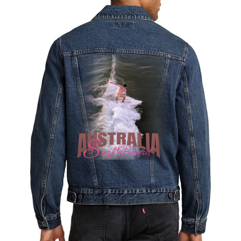 Australia Surf Board Humor Men Denim Jacket | Artistshot