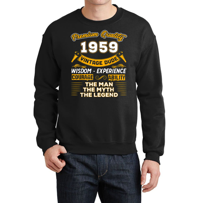 Mens The Man Myth Legend 1959 63rd Birthday Gift F Crewneck Sweatshirt | Artistshot