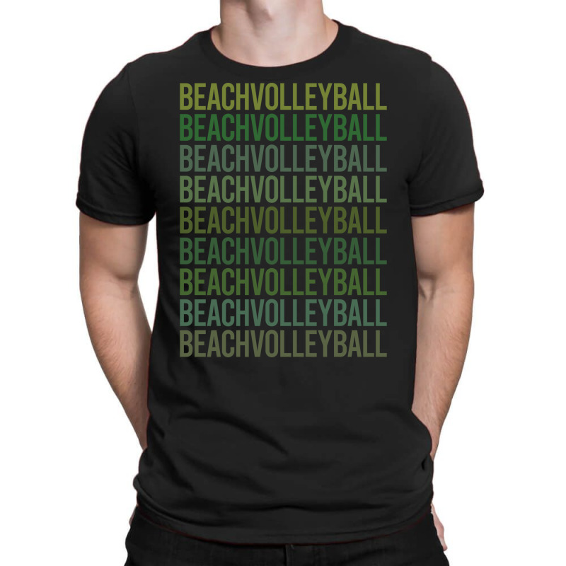 Green Text Beach Volleyball Vintage T-shirt | Artistshot