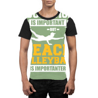 Education Is Important But Beach Volleyball Is Imp Graphic T-shirt | Artistshot