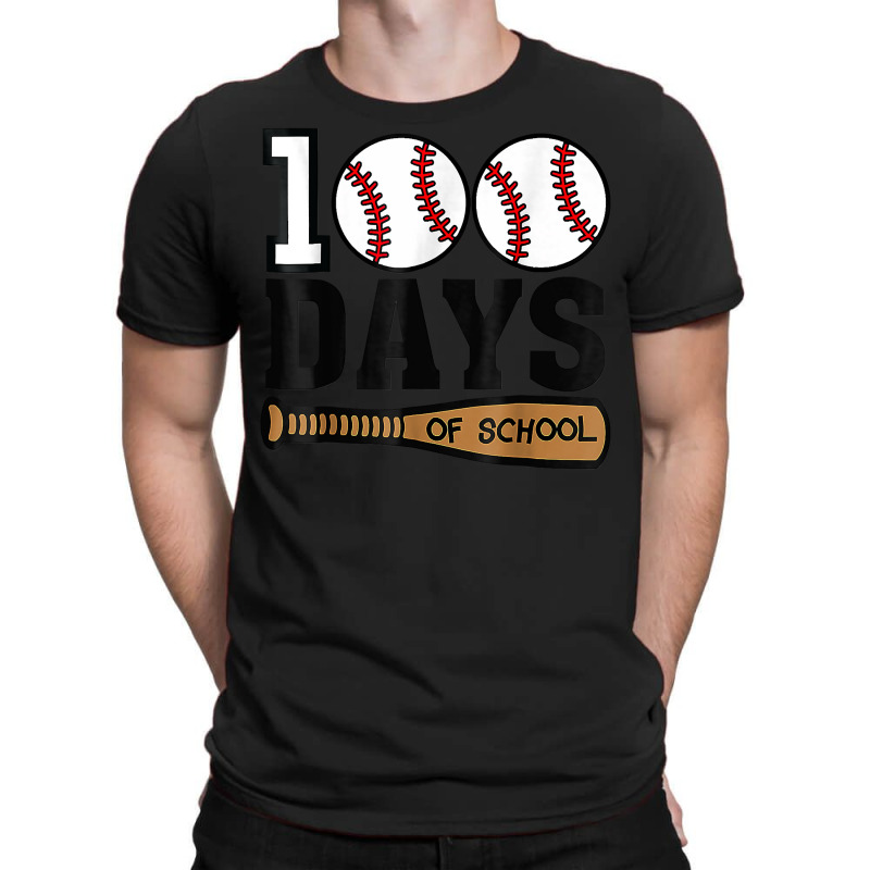 Baseball 100 Days Of School Happy 100th Day Teache T-shirt | Artistshot