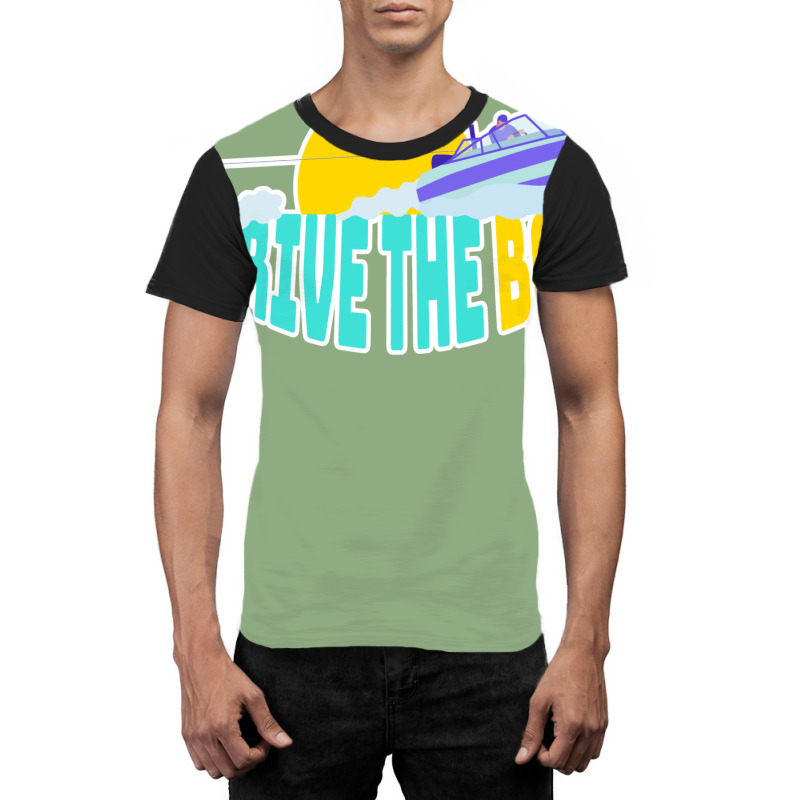 I Drive The Boat Waterskiing Yellow Graphic T-shirt by zelekmanfraw | Artistshot