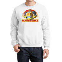 Transformers Bumblebee Retro Stripes Vintage Portr Crewneck Sweatshirt | Artistshot