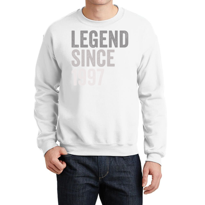 Legend Since 1997 Funny 24 Years Old 24th Birthday Crewneck Sweatshirt | Artistshot