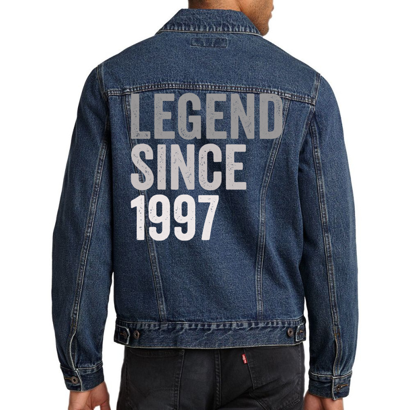 Legend Since 1997 Funny 24 Years Old 24th Birthday Men Denim Jacket | Artistshot