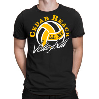 Cedar Beach Volleyball Green T-shirt | Artistshot