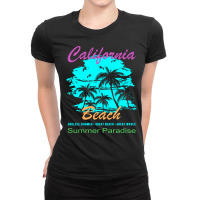 California Beach Summer Paradise Vintage Ladies Fitted T-shirt | Artistshot