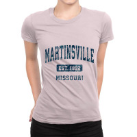 Martinsville Missouri Mo Vintage Athletic Sports Ladies Fitted T-shirt | Artistshot