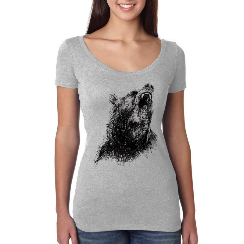 Angry Bear Retro Women's Triblend Scoop T-shirt by triernguyny | Artistshot