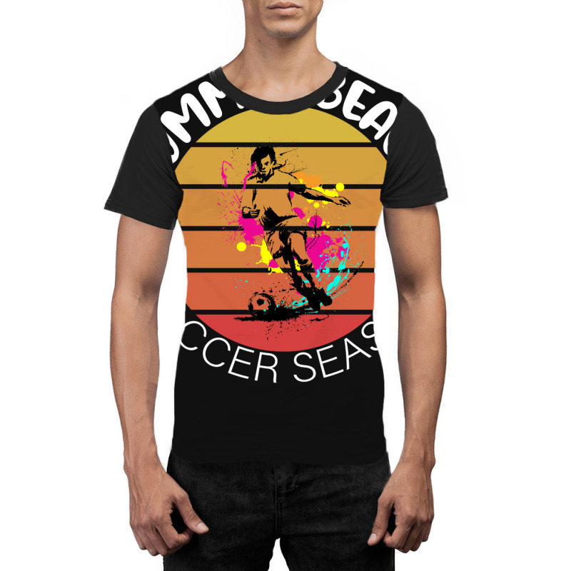 Summer Beach Soccer Season With The Sunset Beautif Graphic T-shirt by zelekmanfraw | Artistshot