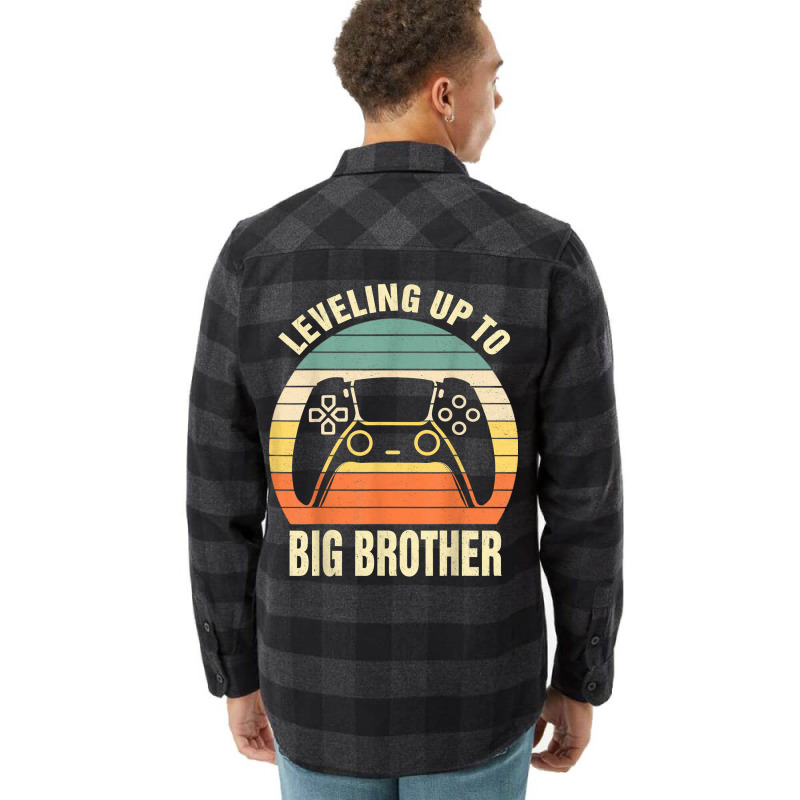 Leveling Up To Big Brother 2023 Funny Gamer Vintag Flannel Shirt | Artistshot