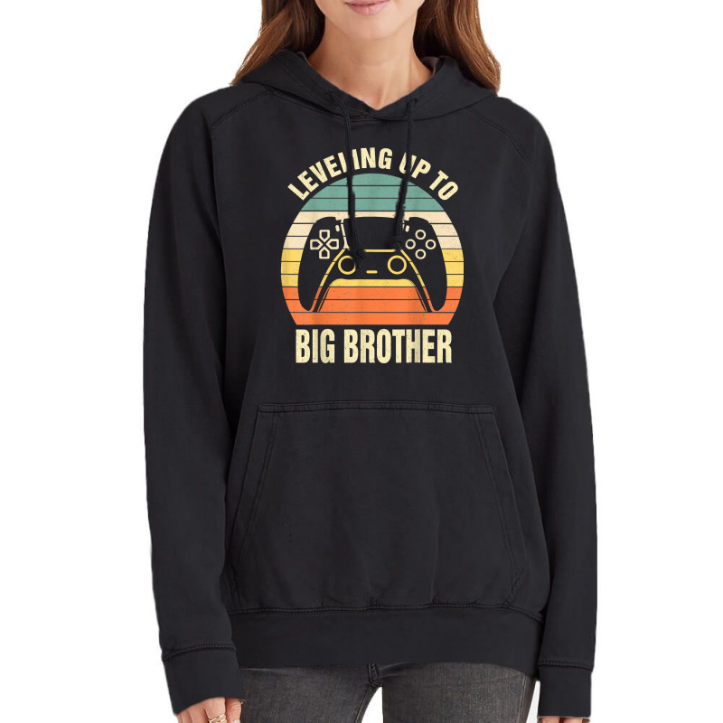 Leveling Up To Big Brother 2023 Funny Gamer Vintag Vintage Hoodie | Artistshot