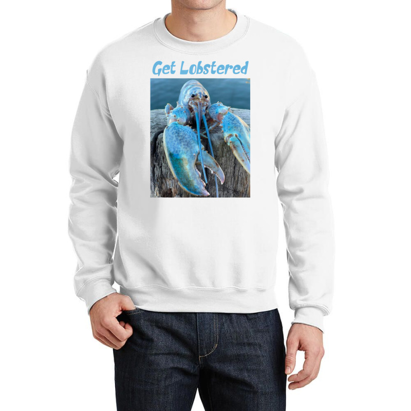 Funny Jumpscare Lobster Meme Blue Crustacean Crewneck Sweatshirt | Artistshot