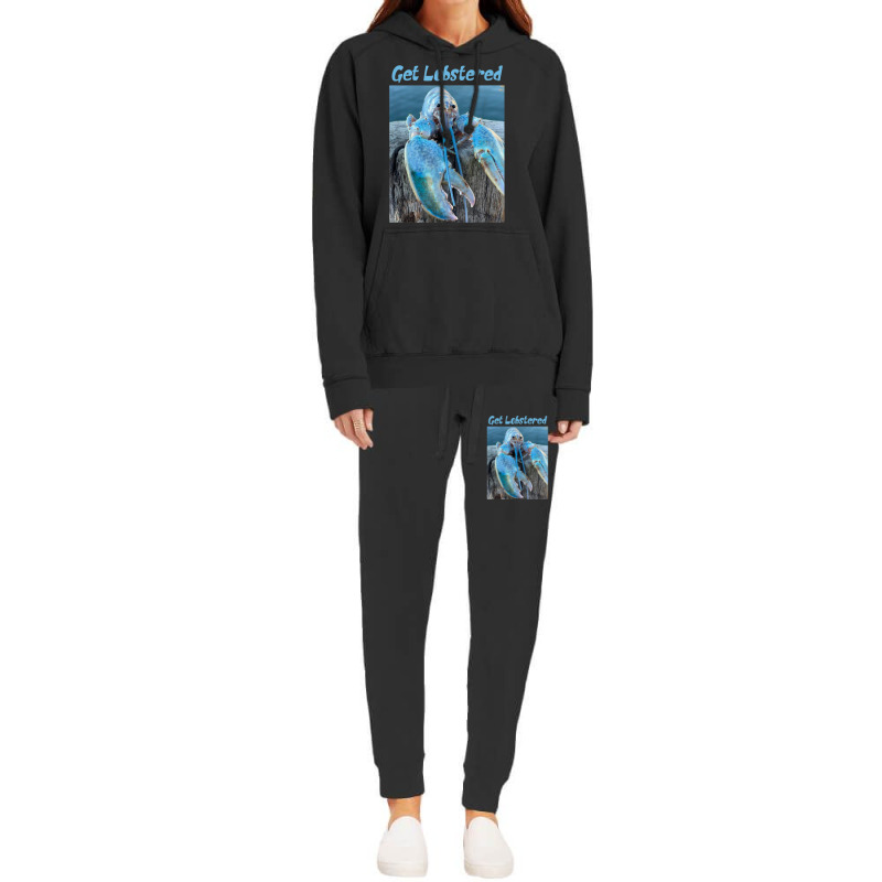 Funny Jumpscare Lobster Meme Blue Crustacean Hoodie & Jogger Set | Artistshot