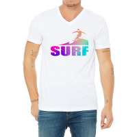 Surf Yellow V-neck Tee | Artistshot