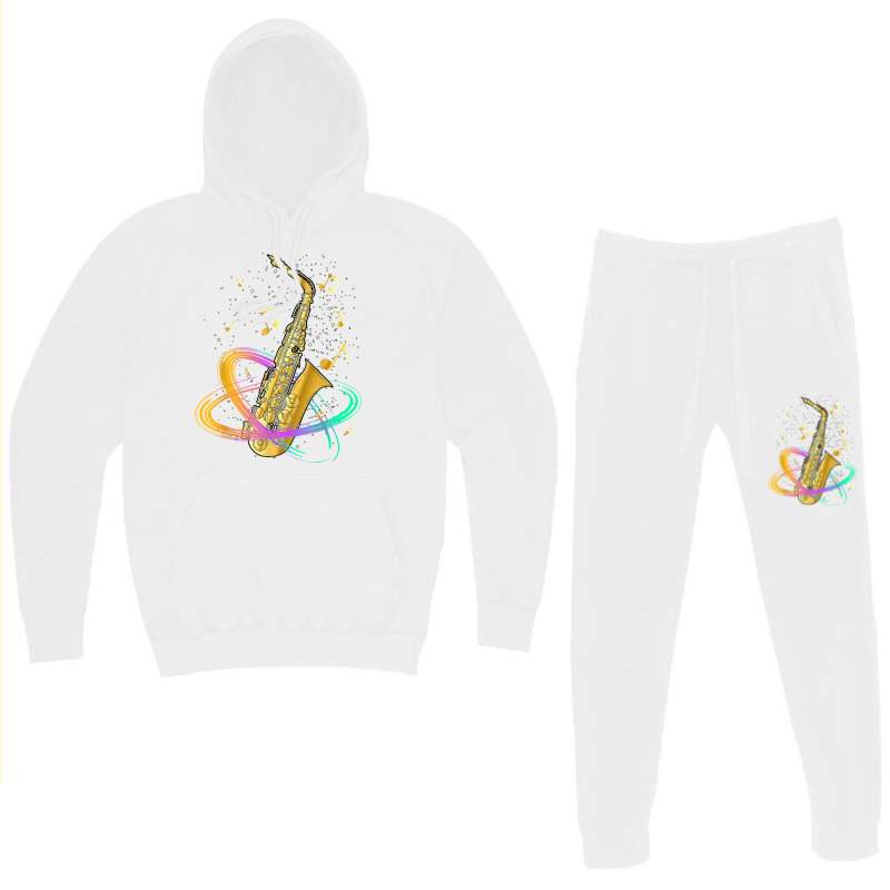 Saxophone Player Musical Notes Jazz Musician Saxop Hoodie & Jogger set by peeteeh | Artistshot