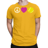 Peace Love Tennis Blue T-shirt | Artistshot