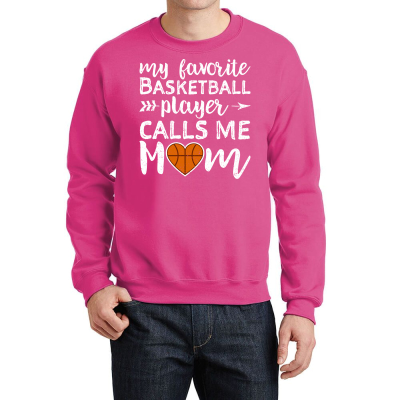 My Favorite Basketball Player Calls Me Mom 70s Crewneck Sweatshirt | Artistshot