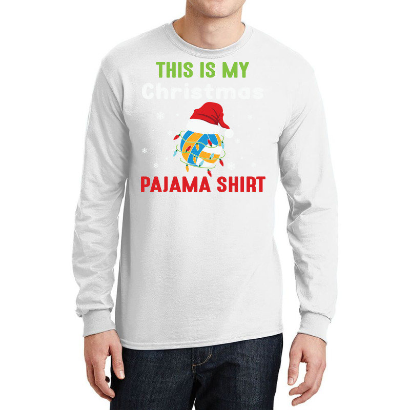 This Is My Christmas Pajama Volleyball Middle Bloc Long Sleeve Shirts by zerrchudejv | Artistshot