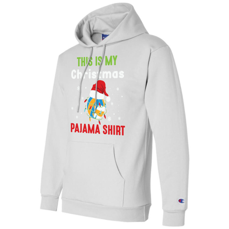 This Is My Christmas Pajama Volleyball Middle Bloc Champion Hoodie by zerrchudejv | Artistshot