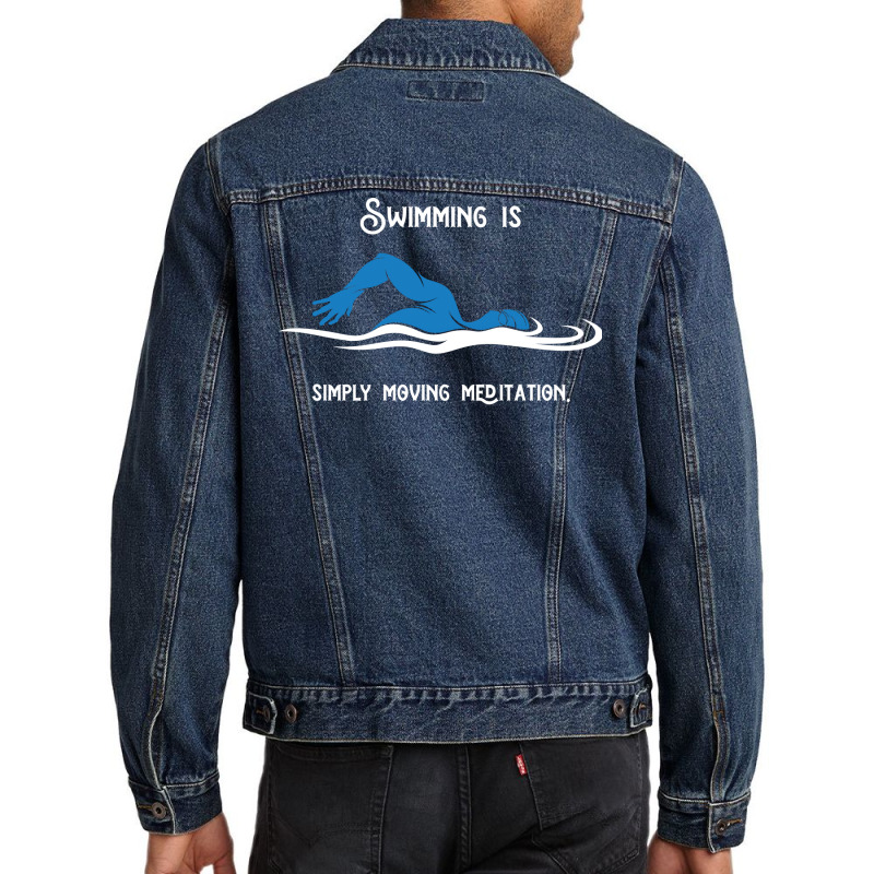 Swimmers Quote Swim Lovers Gift Red Men Denim Jacket by lindeaucterr | Artistshot