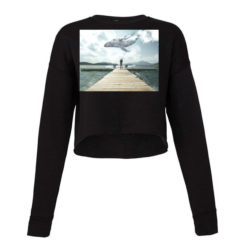 Big Whale Cropped Sweater by omerpsd | Artistshot