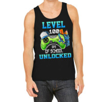 Level 100 Days Of School Unlocked Gamer Video Game Tank Top | Artistshot