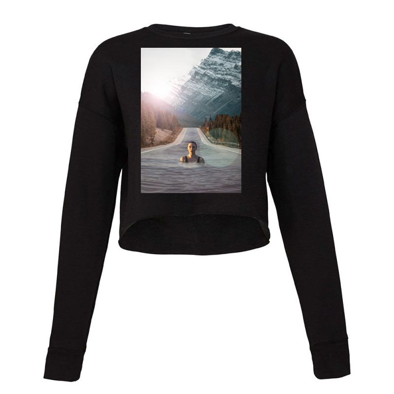 Mountain Guest Cropped Sweater by omerpsd | Artistshot