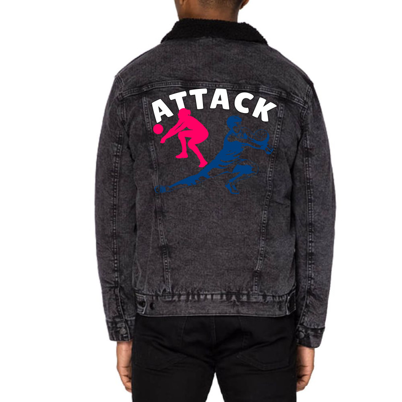 Volleyball Attack Music Unisex Sherpa-lined Denim Jacket | Artistshot