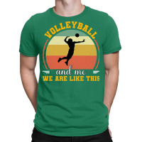 Volleyball And Me We Are Like This Aesthetic T-shirt | Artistshot