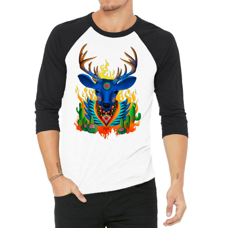 Third Eye Huichol Deer T Shirt 3/4 Sleeve Shirt | Artistshot