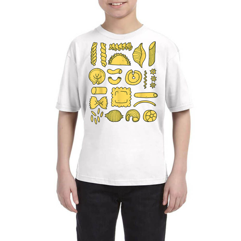 Pasta Noodles Spaghetti, Penne, Tortellini, Farfal Youth Tee by scrabeck | Artistshot