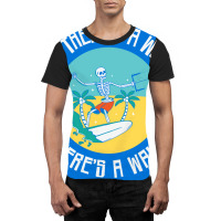 Windsurfing Skeleton Kite Boarder Kitesurfing Kite Graphic T-shirt | Artistshot