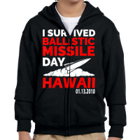 Hawaii Missile Alert T Shirt False Alarm Tee Youth Zipper Hoodie | Artistshot