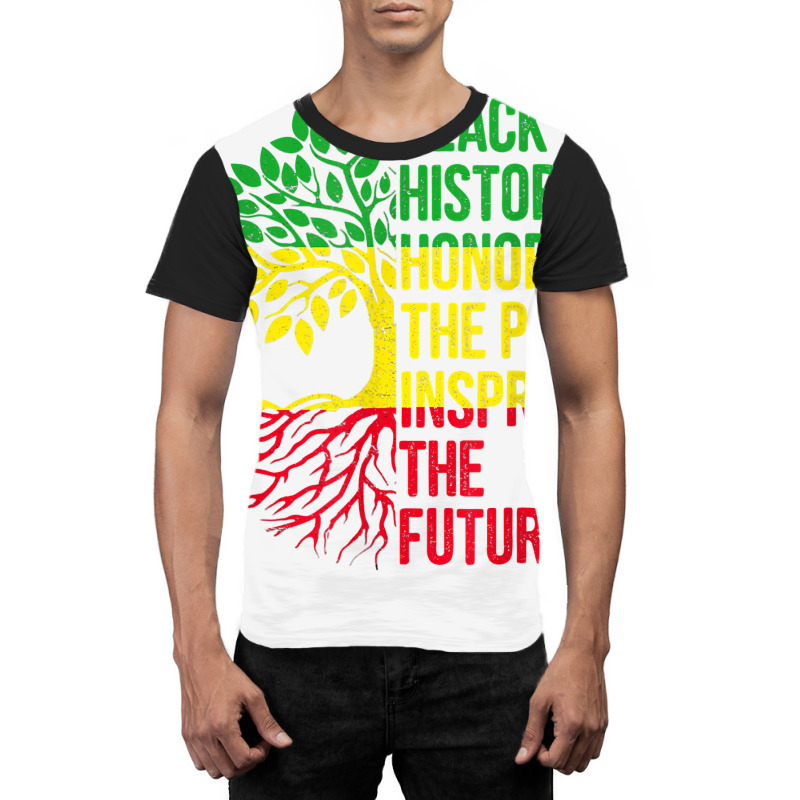 Honoring Past Inspiring Future Black History Month Graphic T-shirt | Artistshot