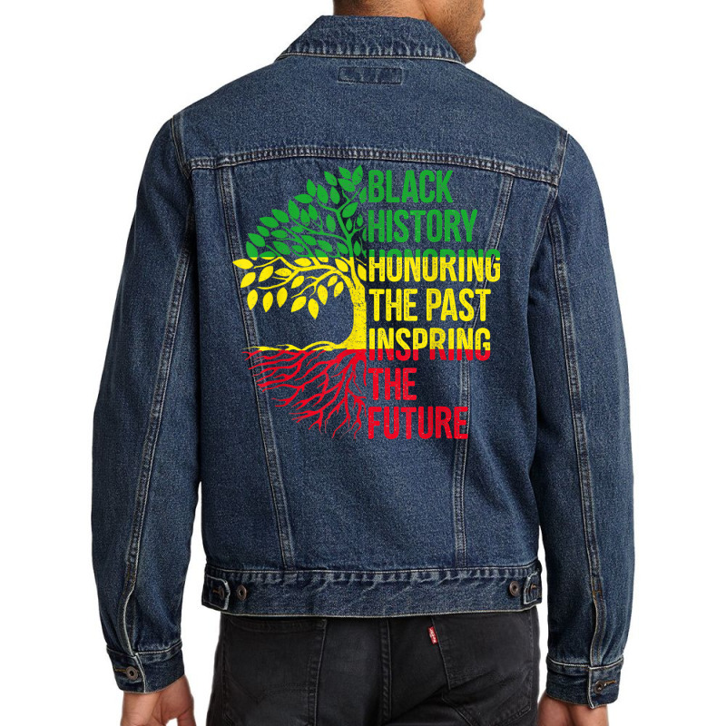 Honoring Past Inspiring Future Black History Month Men Denim Jacket | Artistshot