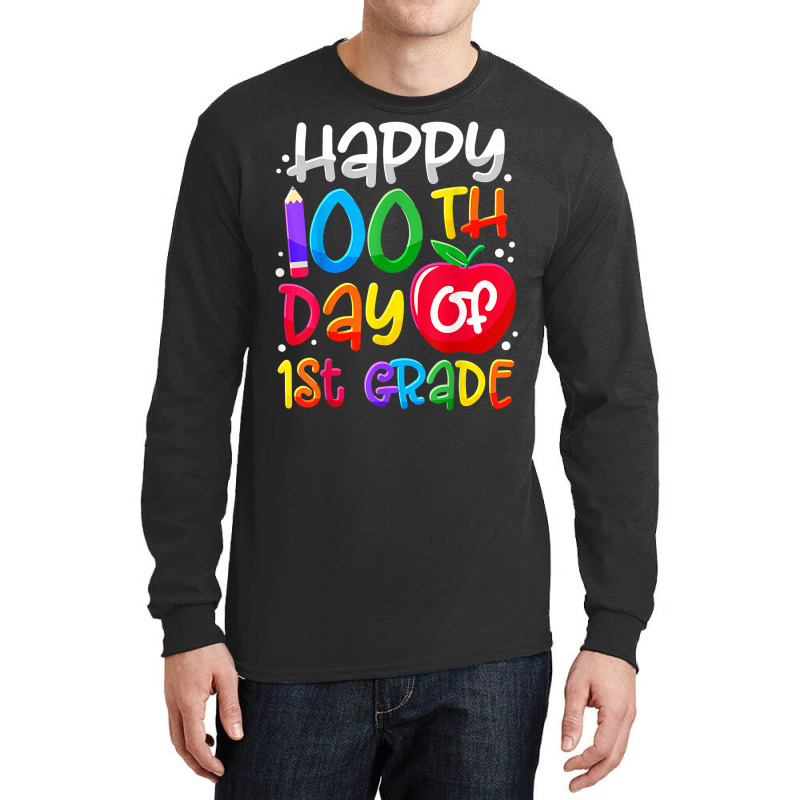 Happy 100th Day Of School 100 Days Smarter Cute 1s Long Sleeve Shirts | Artistshot