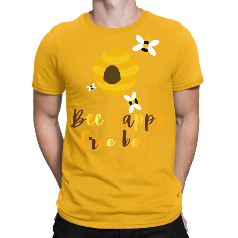 Bee Happy Free Bee 70s T-shirt | Artistshot