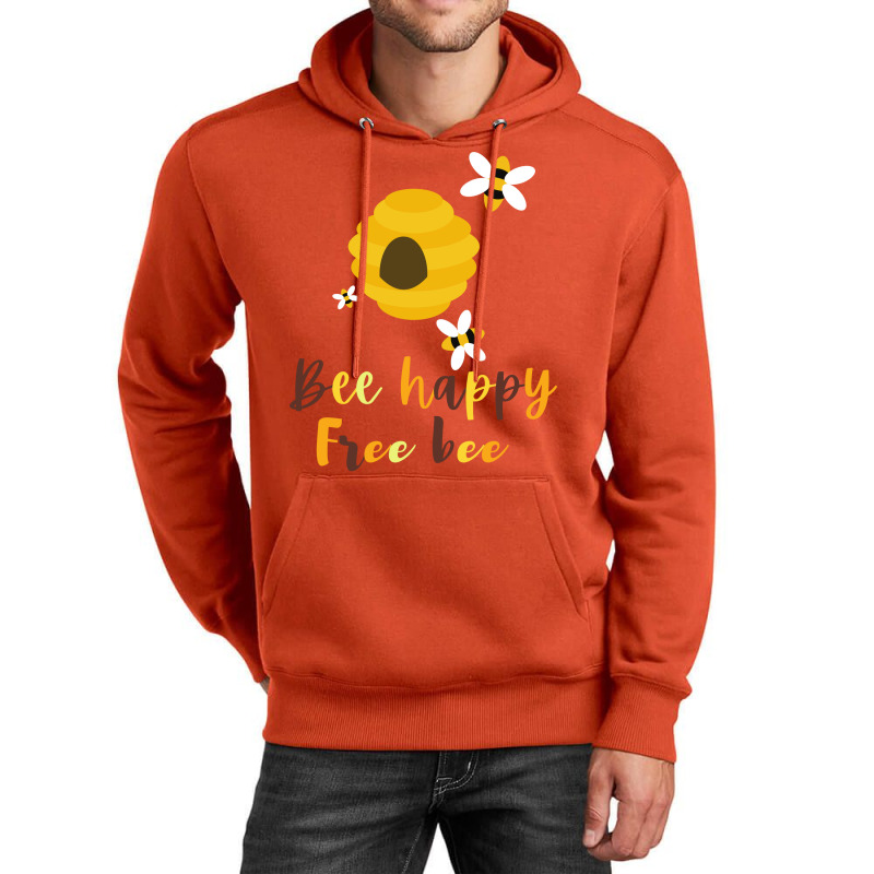 Bee Happy Free Bee 70s Unisex Hoodie | Artistshot