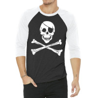 Skull Crossbones 3/4 Sleeve Shirt | Artistshot