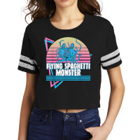 Flying Spaghetti Monster Pastafari Fsm Atheist Ret Scorecard Crop Tee | Artistshot