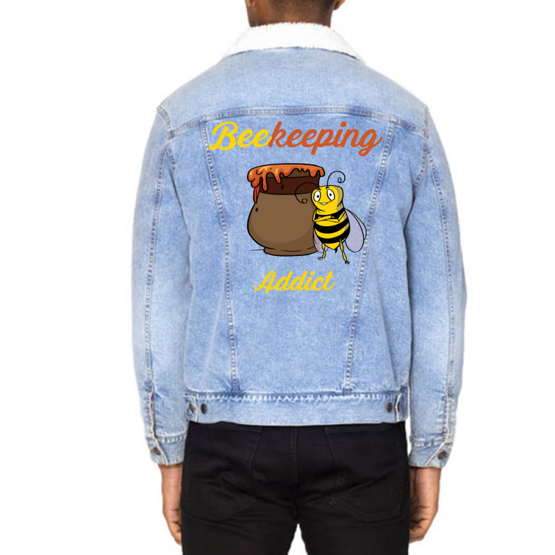 Beekeeping Honey Bee Beekeeper Pollination Aesthet Unisex Sherpa-Lined Denim Jacket by reuletrevere8 | Artistshot