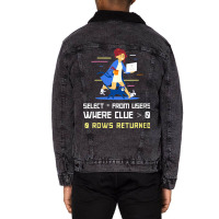 Womens Database Administrator Dba Sql Funny Dba Sh Unisex Sherpa-lined Denim Jacket | Artistshot