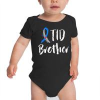 T1d Brother Shirt Type 1 Diabetes Awareness Blue G Baby Bodysuit | Artistshot